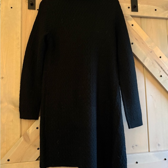 NWOT Lovestitch Black Faux Fur Trim Coatigan - Picture 8 of 14